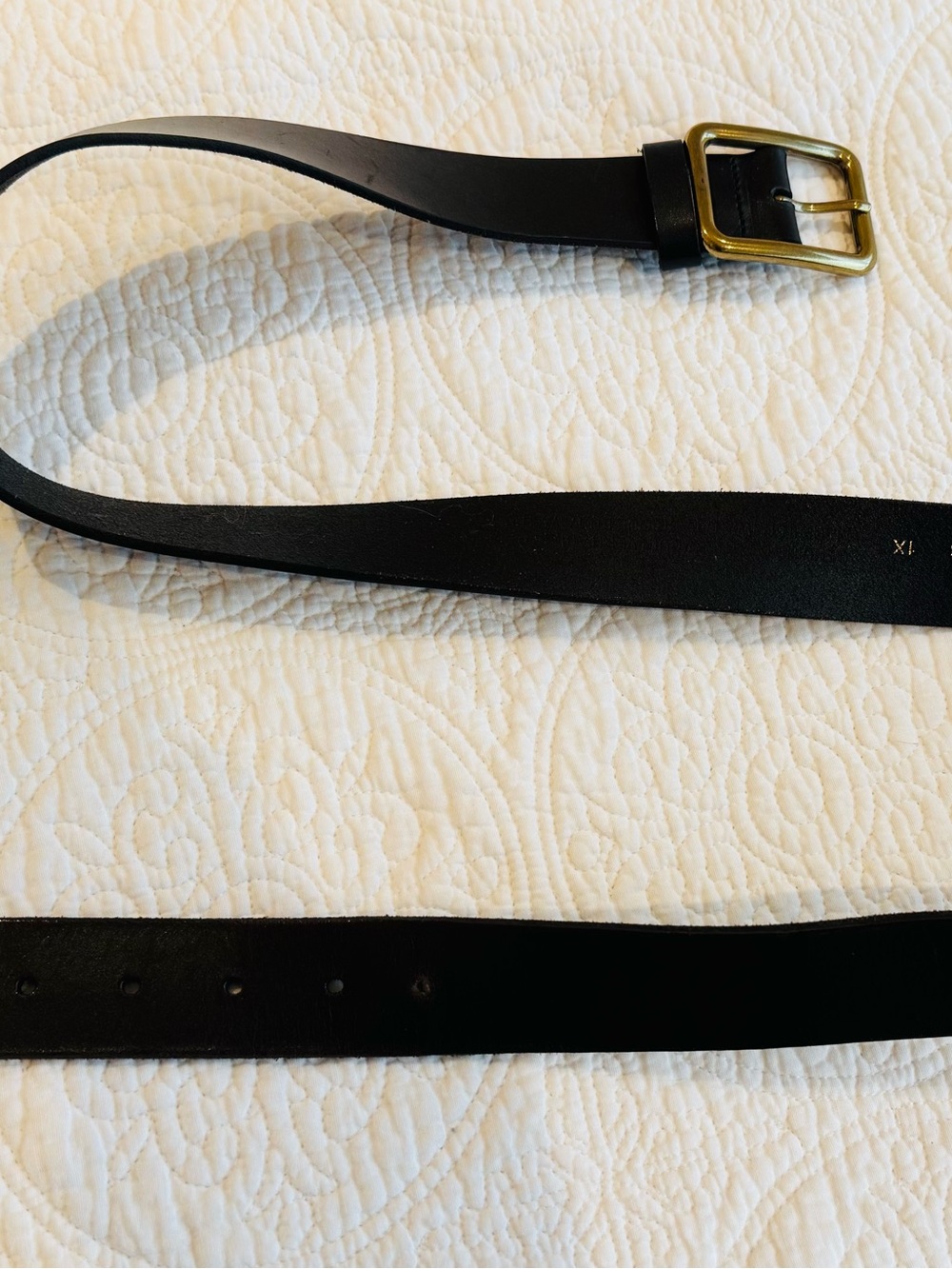 Anthropologie Leather Belt - Deep Brown with Gold Buckle